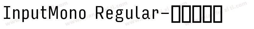 InputMono Regular字体转换